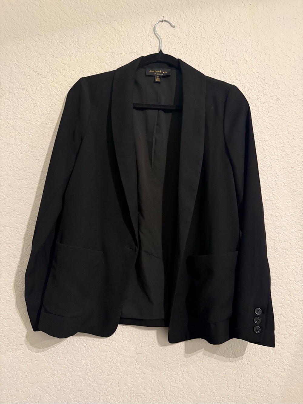 Current Air Black Open-Front Blazer Jacket